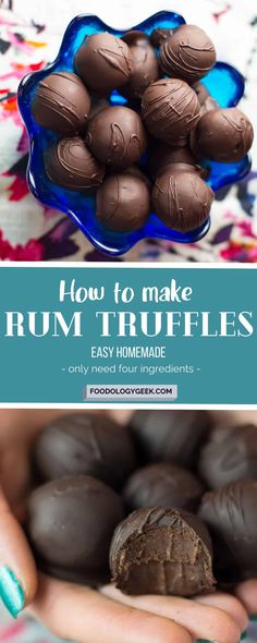 how to make rum truffles with easy homemade chocolates