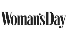 the words woman's day are in black and white letters on a white background