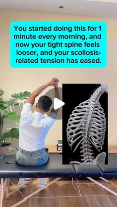 Madz Mariwa 🇵🇭 on Instagram: "Loosen up your spine with this simple morning routine 🤩🤩🤩 

#backpain #scoliosis" Seniors Exercises, Spine Exercises, Spinal Nerve, Tension Relief, Gym Ideas, Spinal Cord, Back Exercises