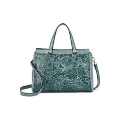 "This Mellow World Salome floral satchel is perfect for daily use with a vintage touch. This Mellow World Salome floral satchel is perfect for daily use with a vintage touch. Embossed floral design Removable crossbody strap Removable/adjustable crossbody strap Handle: 5.5'' drop Exterior: 1 zip pocket Interior: 2 slip pockets and 2 zip pockets Crossbody strap length: 18.5\" to 20\" Zipper closure 8.5\"H x 12.5\"W x 4\"D Gold-tone platingCONSTRUCTION & CARE Body: faux embossed leather Lining: pol Crossbody Strap, Fashion Handbags, Embossed Leather, Zip Pockets, Satchel, Floral Design, Gold Tones, Exterior, Zipper