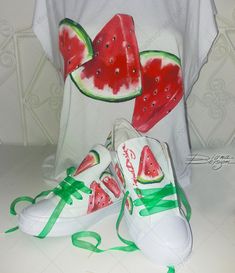 ♥ Watermelon Shoes, Handpainted Sneakers, Summer Sneakers, Watermelon Shoes Art, Hand Painted Shoes ♥ HAND PAINTED SNEAKERS by DiqnaDesign. ------- SIZE & DETAILS ------- Shoes are hand painted with professional water resistant textile paint. DIFFERENT SIZES FOR WOMEN'S FOOTWEAR: EU size 36 ≈ US size 6 ≈ UK size 4 ≈ 22,5 cm ≈ 8,8 inches ------------------------------------------------------------------------------------ EU size 37 ≈ US size 7 ≈ UK size 5 ≈ 23,5 cm ≈ 9,2 inches -------------- Green Canvas Shoes With Round Toe For Summer, Green Round Toe Canvas Shoes For Summer, Hand Painted White Custom Sneakers For Summer, Casual Red Hand Painted Sneakers, Casual Hand Painted Red Sneakers, Casual Hand-painted Sneakers, Watermelon Shoes, Hand Painted Sneakers, Multicolor Hand Painted Slip-on Sneakers