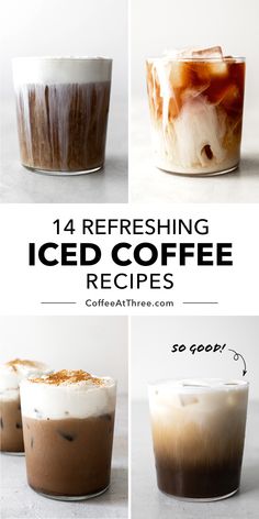 Ice Coffee Recipes, Espresso Desserts, Mocha Drink Recipe, Ninja Coffee Bar Recipes, Barista Recipe, Caffeinated Drinks, Iced Coffee Recipes, Tea Lattes