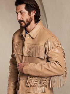 BR ARCHIVES Fringe Leather Jacket | Banana Republic Western Style Leather Outerwear For Rodeo, Western Leather Outerwear For Rodeo, Fall Leather Outerwear With Fringe, Leather Fringe Outerwear For Fall, Fall Leather Jacket For Rodeo, Western Leather Outerwear For Ranch, Leather Outerwear With Fringe For Rodeo, Leather Fringe Outerwear For Rodeo, Fall Leather Jacket With Fringe For Rodeo