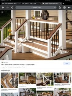 an image of a deck with stairs and railings on the front page of a social media post