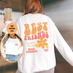 Bestie shirt, Gift for bff, You're my person, Best friend matching shirts, Best friend club, Trendy shirt for Soul sister, Y2K clothes Trendy Shirts: https://etsy.me/3MywvSr Trendy Sweatshirts (Back Only Designs): https://etsy.me/3iSkkmg Trendy Sweatshirt (front/back designs): http://bit.ly/3IZD94C Trendy Hoodie: https://bit.ly/3IVbiTg Trendy Accessories: https://etsy.me/3Mj78mK EACH SWEATSHIRT IS SOLD SEPARATLEY 💡 HOW TO PLACE YOUR ORDER: 1. Please Check and Review all the Photos 2. Select you Best Friend Matching Clothes, Trendy Sweatshirt With Custom Print And Relaxed Fit, Trendy Relaxed Fit Sweatshirt With Custom Print, Trendy Custom Print Relaxed Fit Sweatshirt, Friend Group Gifts, Matching Best Friend Shirts, Etsy Pod, Best Friend Matching Shirts, Best Friend Sweatshirts