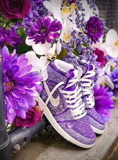 Luxury Purple Low-top Sneakers, Custom Air Jordan 1, Air Jordan 1 Shoes, Wedding Sneakers, Custom Air Force 1, Purple Diamond, Cute Nike Shoes, Shoes Custom, Cute Nikes