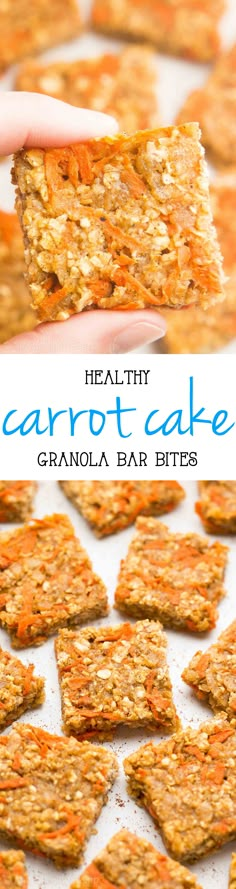 healthy carrot cake granola bar bites