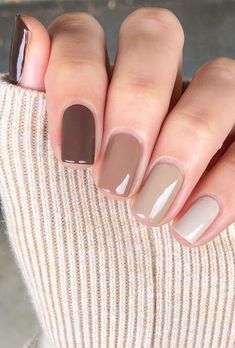 Ongles Beiges, Neutral Nail Designs, Neutral Nail Color, September Nails, Short Square Nails, Her Nails, Beautiful Nail Designs, Neutral Nails, Brown Nails