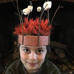 Crazy hairstyle | More than 30 fun ideas for boys and girls Silly Hats, Funky Hats, Fall Arts And Crafts, Beautiful Braided Hair