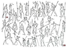 an image of various poses and positions for the body to be shown in this drawing