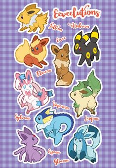 the pokemon stickers are all different shapes and sizes, but there is no image on them