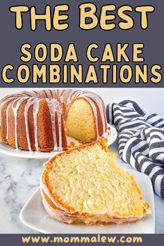 Piece of soda cake Soda Cake Recipe, Cake Mix And Soda, Easy Bundt Cake Recipes, Soda Cake, Easy Bundt Cake, Soda Flavors, Fresh Salad Recipes