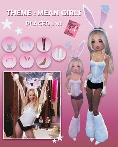 Regina Halloween Outfit, Judge Outfits Dti, Dti Outfit Idea Regina, Regina George Bra Scene, Halloween Costumes Dti Outfits, Halloween Costume Ideas Dti, Dti Nerd Theme, Regina George Outfit Dress To Impress, Halloween Costume Dress To Impress