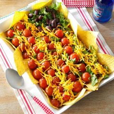 a plate with some taco salad on it