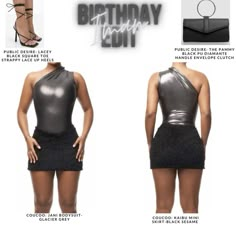 Birthday Outfit Idea Black Women, Award Show Outfits Casual, Mesh Birthday Outfit, Chrome Outfits Black Women, Streetwear Bday Outfit, Birthday Dinner Outfit Black Women Winter, Bday Outfit Ideas Dress, 25th Birthday Outfits Black Women, Chrome Birthday Outfit