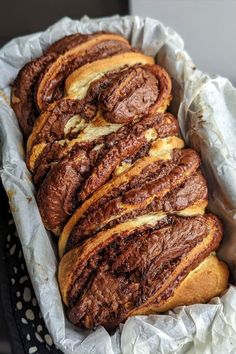 some very tasty looking pastries in a basket