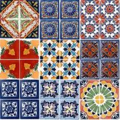 an assortment of colorful tile designs