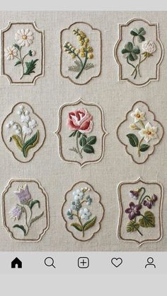 Handmade Embroidery Designs C62 Embroidery Motifs, Cute Embroidery, 자수 디자인