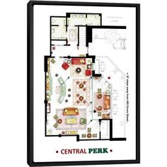 the floor plan for central perk