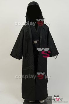 a black robe with hood and glasses on it