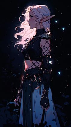 Hanzo’s Nijijourney Showcase (AI) Moon Elf Outfit, Circle Of Stars Druid Dnd Female, Dnd Moon Elf, Dark Elf Princess, Circle Of Stars Druid, Moon Outfit, Anime Moon