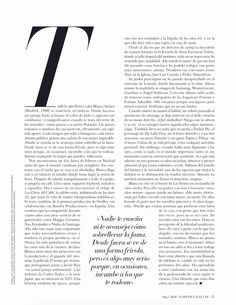 an article in spanish with the letter t on it