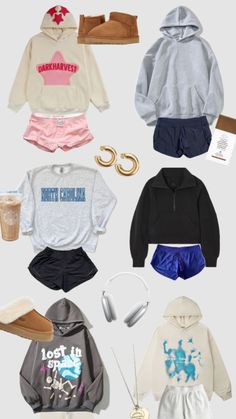 Mode Turban, Preppy Summer Outfits, Casual Preppy Outfits, Cute Lazy Outfits, Cute Lazy Day Outfits, Trendy Outfits For Teens, Casual School Outfits, Women's Hoodies, Lazy Outfits