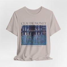 Step into the world of classic art with our best-selling Unisex Jersey Short Sleeve Tee, featuring Claude Monet's 'Le Palais Contarini.' This shirt blends timeless artistry with unparalleled comfort, crafted from our incredibly soft Airlume combed and ring-spun cotton. With a smooth surface ideal for showcasing Monet's iconic painting, this tee offers a classic fit and durable design, making it a daily essential for art enthusiasts. Elevate your wardrobe with this unique piece that celebrates Impressionist elegance and everyday style. Art Shirt, Classic Paintings, Impressionist Art, Gifts For An Artist, Art Shirts, Claude Monet, Classic Art, Vintage Art, Everyday Fashion