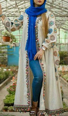 Iranian Fashion, Persian Fashion, Mode Kimono, Street Hijab Fashion, Iranian Women Fashion, Muslim Women Fashion, Mode Abaya, Coat Women Fashion, Muslim Fashion Dress