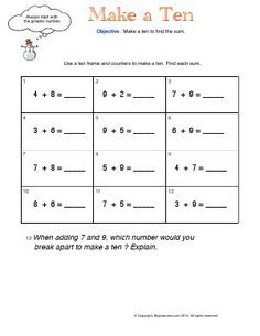 the worksheet for adding and subming numbers