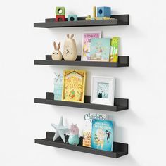 PRICES MAY VARY. 【Perfect solution for your walls】The picture ledge wall shelf is SAME SIZE as each other (L 23.1" x D 4.5" x H 2.2") and is such an easy way to display photos without making lots of holes in your walls. The wall shelves are crafted from Paulownia wood which are lightweight yet proportionately strong, sustainable real wood. They come fully assembled and all mounting hardware is included in the package. 【Multiple combinations, More creativity】 You can connect two or more shelves t Picture Ledge Shelf, Long Floating Shelves, Wood Floating Shelf, Rustic Wall Shelves, Black Floating Shelves, Ledge Shelf, Decorative Shelving, Modern Wall Shelf, Nursery Shelves