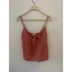 Hollister Blouse Tank Top, Burnt Orange, Size S, Nwt Casual Pink Cami Blouse, Chic Cami Tops For Brunch, Feminine Cami Blouse For Brunch, Spring Camisole Blouse, Feminine Camisole Blouse For Day Out, Feminine Tank Top For Day Out, Feminine Cami Tops For Summer, Cotton Cami Blouse For Day Out, Casual Pink Camisole Blouse