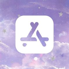 an app icon with stars and clouds in the background