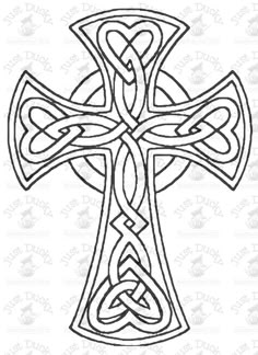 a celtic cross with an intricate design on it