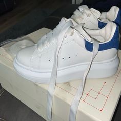 Worn Once. Very Minor Scuff (1). Comes With Brand New Shoes Laces. See Pictures For Details. Alexander Mcqueen Kids Shoes, Alexander Mcqueen Blue, Shoes Alexander Mcqueen, Shoes Laces, Mcqueen Shoes, Mcqueen Sneakers, Alexander Mcqueen Shoes, Kids Sneakers, New Shoes