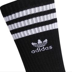 Adidas Originals Roller Crew Socks 1 Pair 3-Stripes Wrap Around The Leg And Finished With A Trefoil Logo On Both Sides Of The Leg Machine Wash Pattern - Striped Color - Black / White Size - Large - 10-13 Women Material - 93% Polyester, 3% Natural Latex Rubber, 2% Spandex, 2% Nylon Brand New With Tags Shop Our Other Brands - Nike, Puma, Adidas, Adidas Originals, Converse, The North Face, Air Jordan, New Era, Lucky Brand, Perry Ellis, Carhartt, Ugg, Von Dutch, Gucci, Crocs, Patagonia, Fjllrven, Ma Leg Machines, Von Dutch, Outdoor Research, Perry Ellis, Natural Latex, Black White, Lucky Brand, Adidas Women, Crew Socks