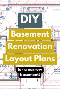 'DIY Basement Renovation Layout Plans for a Narrow Basement!' Small Narrow Basement, Narrow Basement Layout, Large Basement Ideas Layout, Basement Layout Ideas, Narrow Basement, Layout Design Ideas, Functional Living Room, Basement Wet Bar