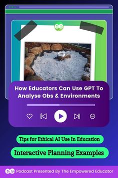 🧩 Feeling stuck on how to improve your early learning environments? Let an AI assistant provide a fresh perspective! This podcast episode from The Empowered Educator explains how uploading photos of your play spaces to ChatGPT Vision can generate reflections and ideas in seconds based on its analysis of the learning. 🤖👀 Listen to this episode now. Early Years Outdoor Area, Early Learning Environments, Outdoor Play Areas