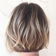 Blonde Balayage for Brown Bob Bronde Hair, Balayage Blonde, Ombré Hair, Balayage Hair Blonde, Short Straight Hair