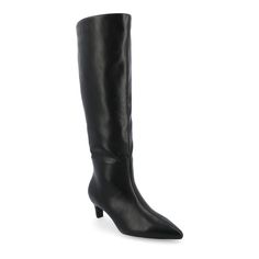 You simply can't beat the sleek and sophisticated style of these women's Journee Collection knee-high boots.WC = wide calf; XWC = extra wide calfClick this FOOTWEAR GUIDE to find the perfect fit and more! You simply can't beat the sleek and sophisticated style of these women's Journee Collection knee-high boots. WC = wide calf; XWC = extra wide calf Click this FOOTWEAR GUIDE to find the perfect fit and more! FEATURES Tru Comfort Foam footbed Inside zipper Center seam detail Knee highCONSTRUCTION Knee High Boots Dress, Elegant Boots, Kitten Heel Boots, Vegan Leather Boots, Pointed Toe Boots, Dress Boots, Toe Boots, Pointed Toe Heels, Wide Calf