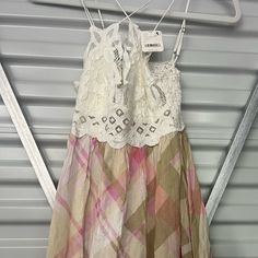 Brand New Tags Attached Free People Intimately Dress Size S Plaid /Ivory Combo Cotton /Poly /Spandex Blend Bundle For More Savings , My Items Are 100% Authentic, Come From A Smoke And Pet Free Home. Shipped Immediately . Shop With Confidence And Don’t Forget To Accessorize ! Off White Lace Patchwork Dress For Summer, White Lace Patchwork Mini Dress For Vacation, White Mini Dress With Lace Patchwork For Daywear, White Lace Patchwork Dress For Daywear, Off White Lace Patchwork Summer Dress, White Mini Dress With Lace Patchwork And Spaghetti Straps, White Lace Patchwork Mini Dress For Daywear, White Lace Patchwork Summer Dress, White Lace Patchwork Dress With Spaghetti Straps