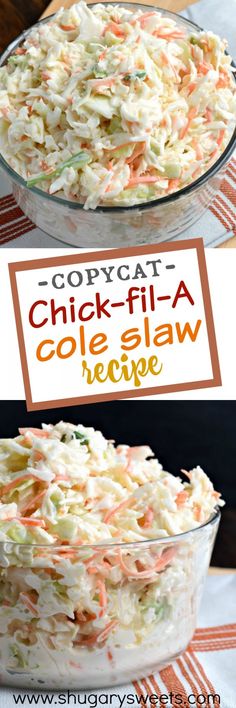 this coleslaw recipe is so easy to make and it's the perfect side dish