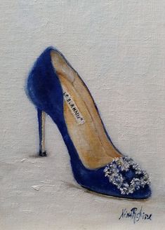 Hangisi Manolo Blahnik, Blue Satin Shoes, Manolo Blahnik Wedding, Manolo Blahnik Wedding Shoes, Blueberry Wine, Cinderella Slipper, Fashion Wall Decor, Shoes Art