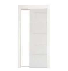 an open white door on a white background