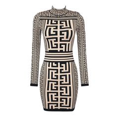 Buenos Aires Long Sleeve Bodycon Dress Black Long Sleeve Bodycon Bandage Dress, Black Long Sleeve Stretch Bandage Dress, Black Stretch Long Sleeve Bandage Dress, Elastane Bodycon Dress For Fall, Black Bodycon Dress Long Sleeve, Womens Faux Fur Coat, Confident Style, Empire Waistline, Fur Coats Women