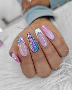 Instagram Spring Nail Gel, Poly Nails, Gel Nail Manicure, Nagellack Trends, Professional Manicure, Nail Drills, Nail Gel Polish, Sparkle Nails