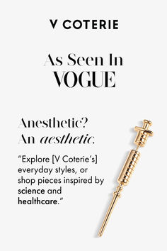 Designed to make a statement. This faux gauge earring stud gives off the illusion that the syringe pierces through the ear. #syringe #syringeearring #VCoterie Faux Gauges, Healthcare Workers, Earring Stud, Gauged Earrings, Pharmacist, Health Professionals, Medicine, Enamel Pins