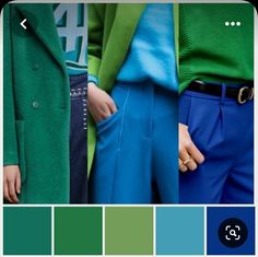 Analog Color Scheme, Analogous Blue Color Scheme, Tonal Colour Palette, Analogous Outfit Color Schemes, Colour Contrast Fashion, Analogous Color Scheme Fashion, Analogous Outfit, Contrast Color Combinations, Colour Combinations Clothes