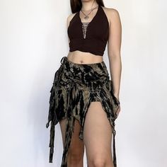 Amrie Skirt Black Tie Dye, Pixie Skirt, Fairy Skirt, Adjustable Tie Dye Skirt, Hippie Skirt - Etsy