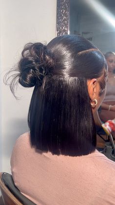 Sleek Ponytail Hairstyles, A Pony, Pretty Braided Hairstyles, Hairdos For Curly Hair, Flat Iron Hair Styles, Slick Hairstyles